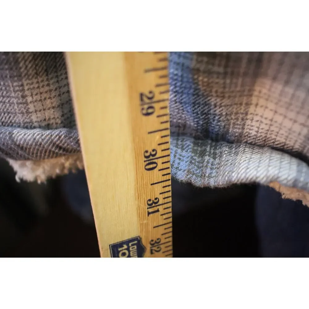 Vintage I.C. Mist Sherpa Lined Plaid Flannel Jacket 3X Heavyweight Workwear